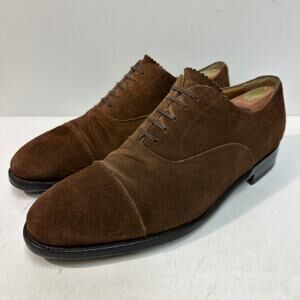 NEW HEELS Morjas The Oxford Snuff Suede Cap Toe Handmade in Spain US 11.5